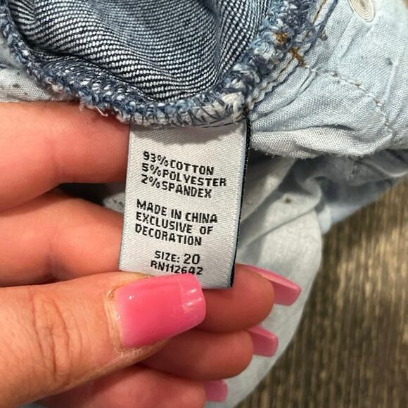 Bien Bleu Womens Skinny Jeans High Rise Distressed Denim Medium Wash Blue Sz 20 - Picture 8 of 11